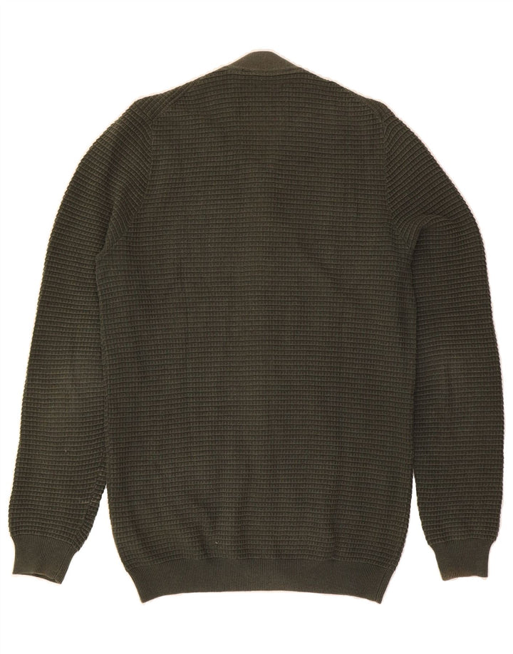 MASSIMO DUTTI Womens Cardigan Sweater UK 14 Large Green Cotton Vintage Massimo Dutti and Second-Hand Massimo Dutti from Messina Hembry 