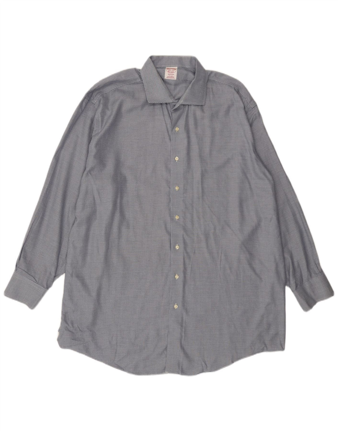 BROOKS BROTHERS Herren-Madison-Hemd, Größe 18 1/2 2XL, blaue Hahnentritt-Baumwolle