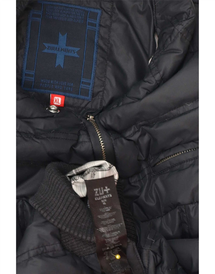 Zu Elements Herren Wattierte Jacke UK 42 XL Marineblau Polyester