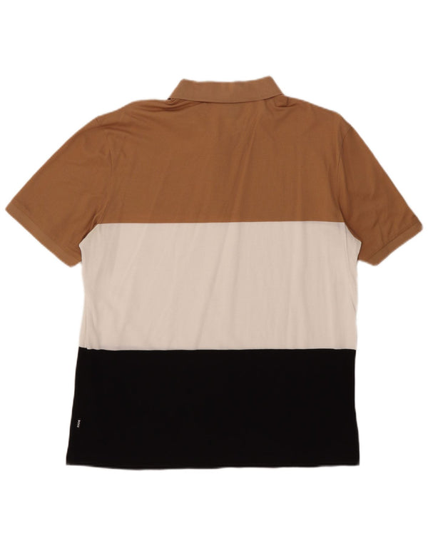 Hugo Boss Herren-Poloshirt, groß, mehrfarbig, Colourblock-Baumwolle
