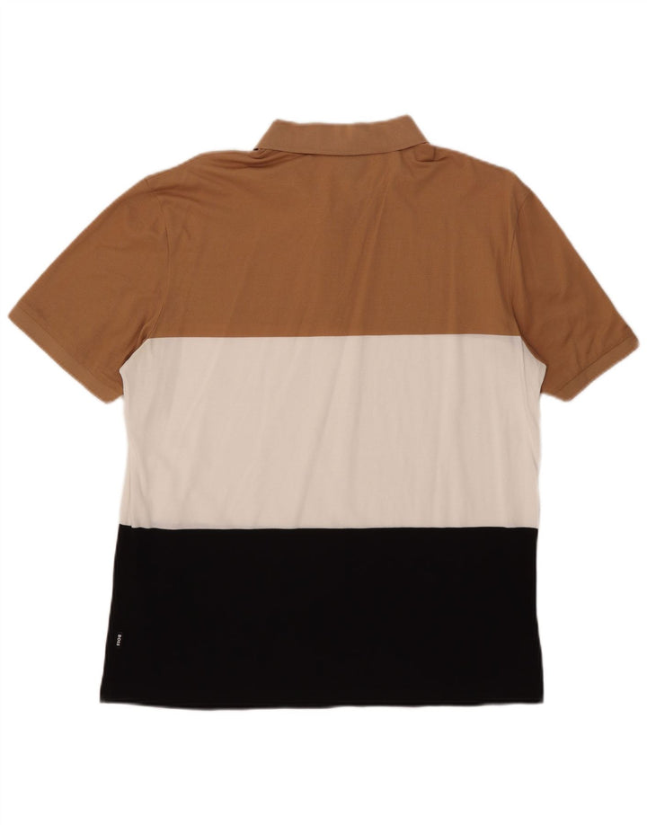 Hugo Boss Herren-Poloshirt, groß, mehrfarbig, Colourblock-Baumwolle