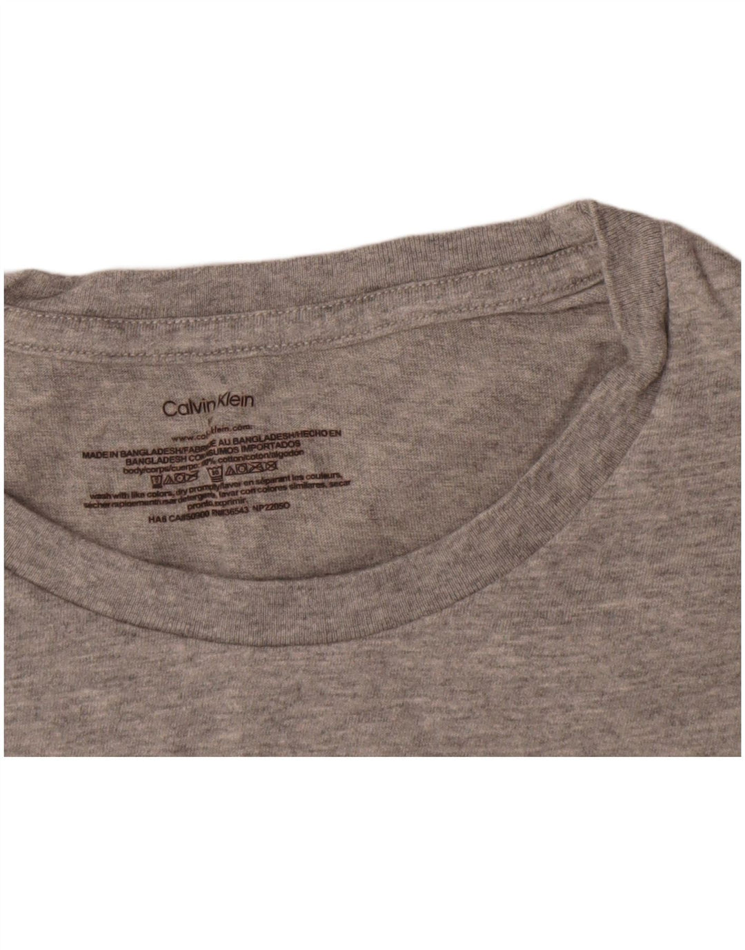 Calvin Klein Herren T-Shirt Top mittelgraue Baumwolle