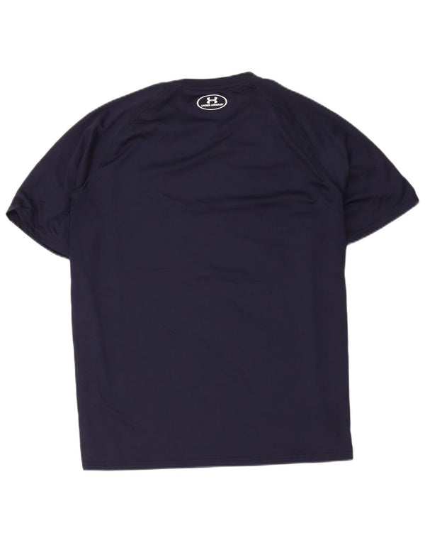 Under Armour Herren Heat Gear T-Shirt Top XL Marineblau Polyester