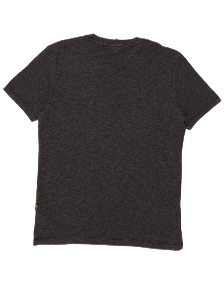 G-Star Herren Grafik-T-Shirt-Oberteil Mittelschwarz gesprenkelte Baumwolle