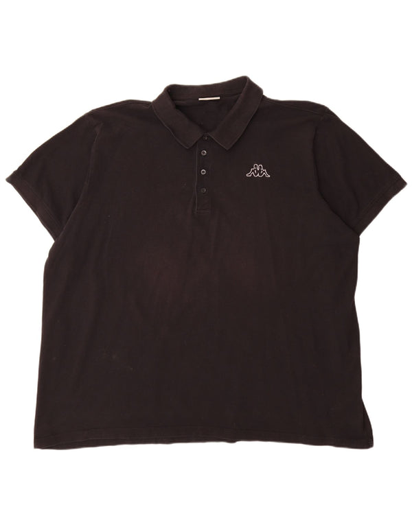 Kappa Herren Poloshirt 4XL Schwarz Baumwolle