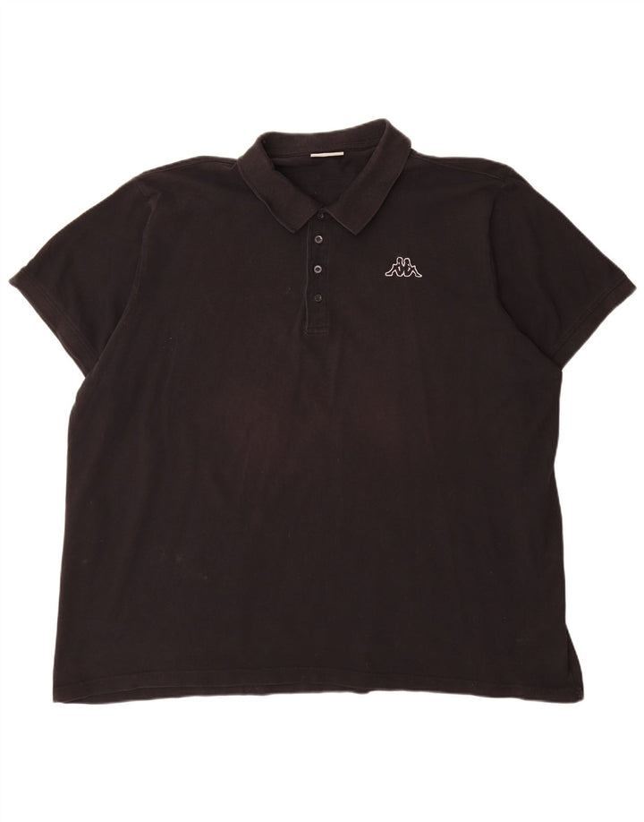 Kappa Herren Poloshirt 4XL Schwarz Baumwolle