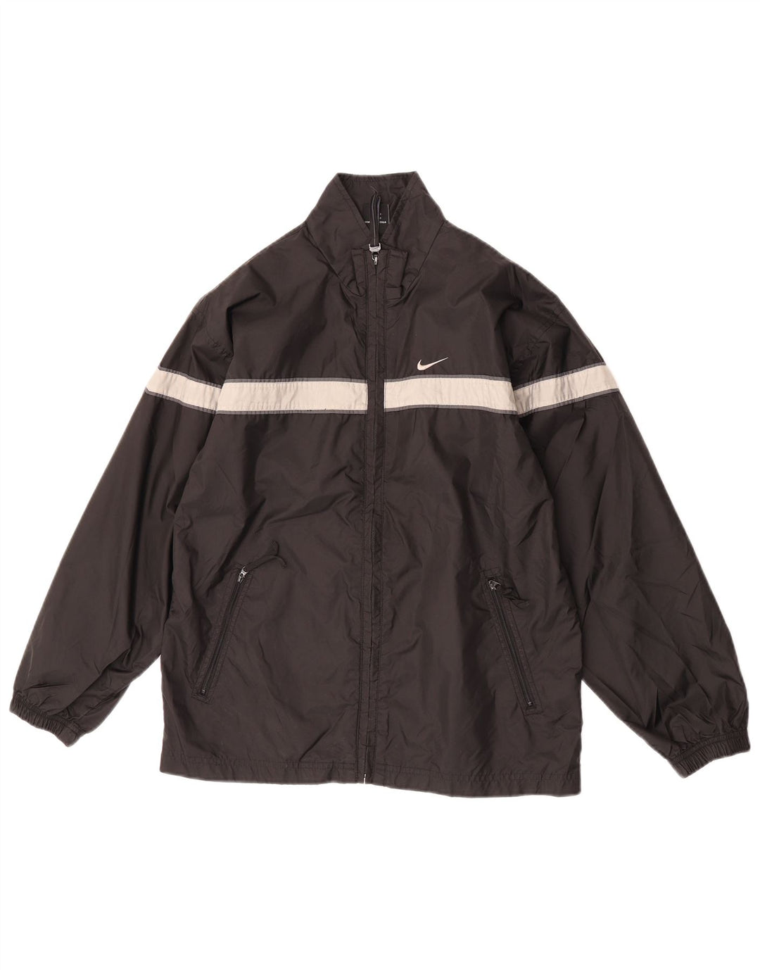 Nike Regenjacke für Jungen, 14–15 Jahre, groß, schwarzes Colourblock-Polyester