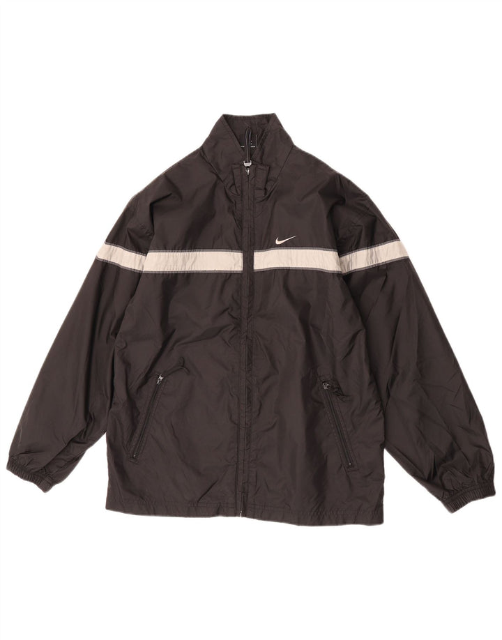 Nike Regenjacke für Jungen, 14–15 Jahre, groß, schwarzes Colourblock-Polyester