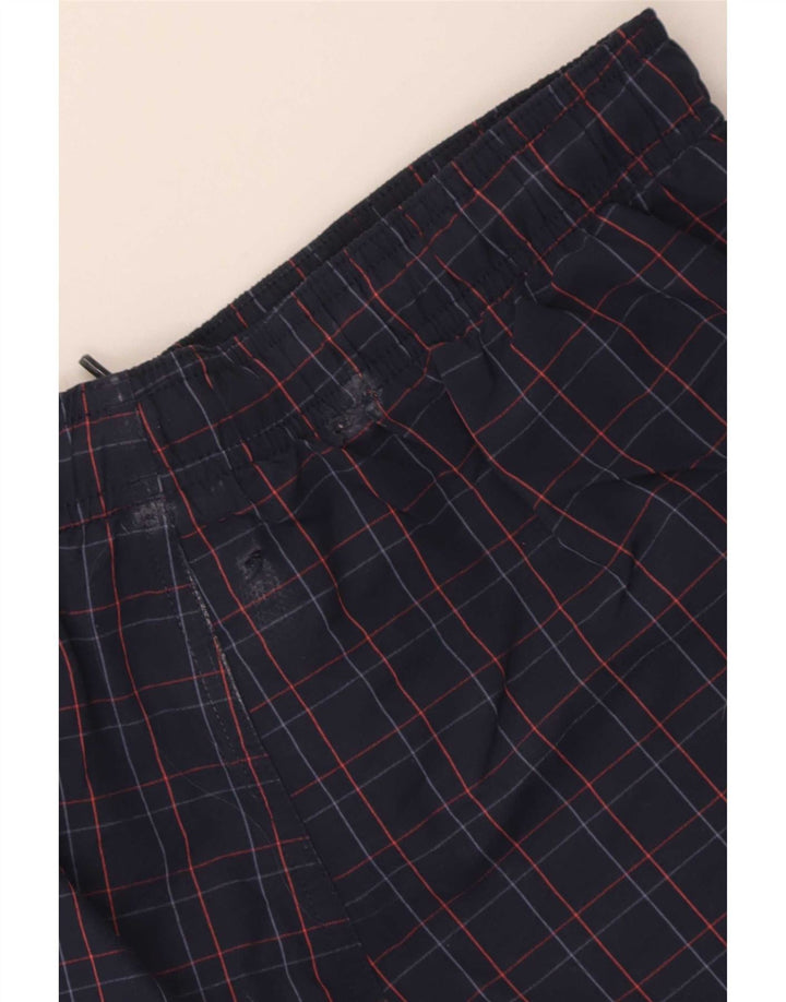 Adidas Herren-Sportshorts, klein, marineblau, kariert, Polyamid
