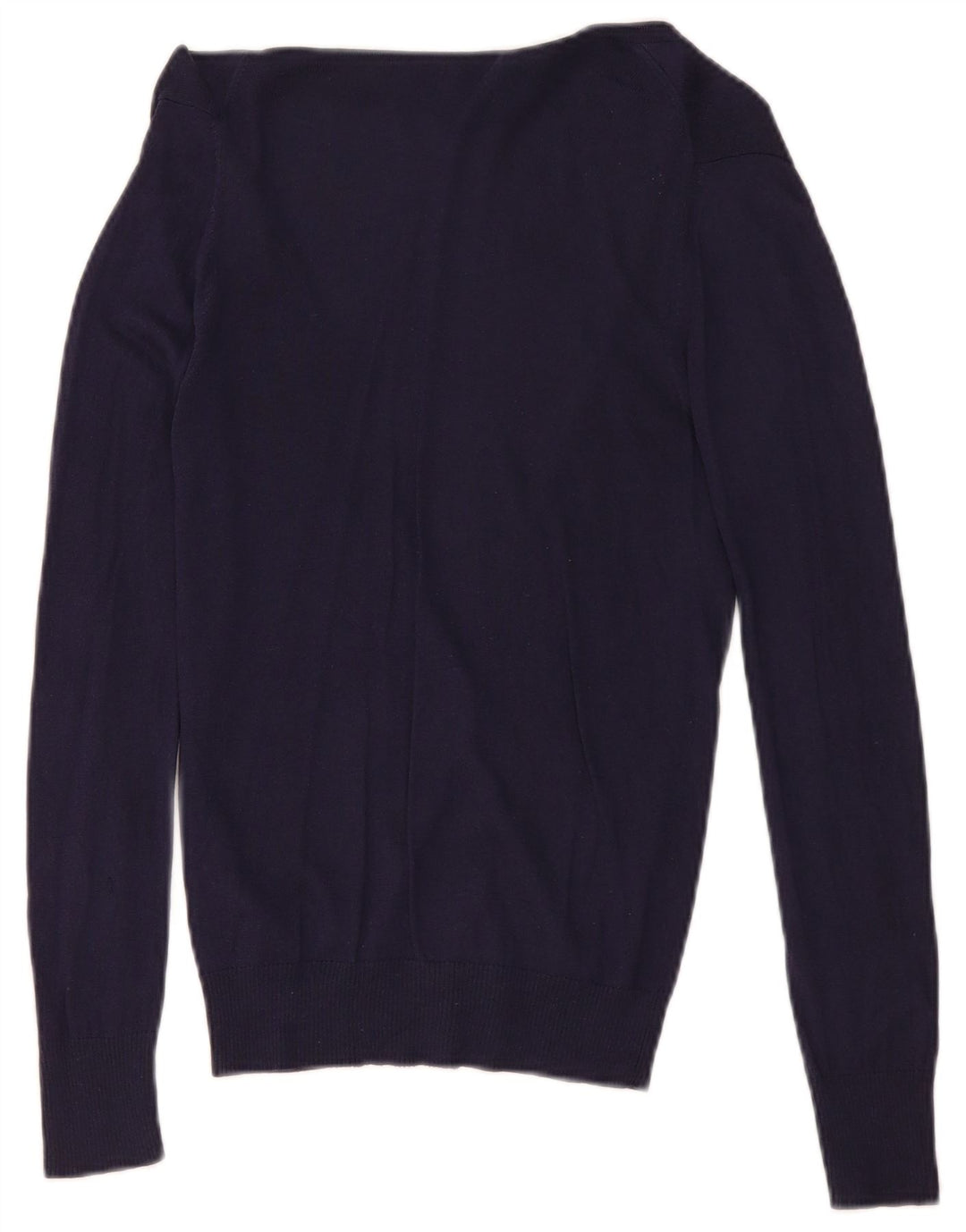 Massimo Dutti Damen-Cardigan-Pullover UK 12 Medium Navy Blue Silk