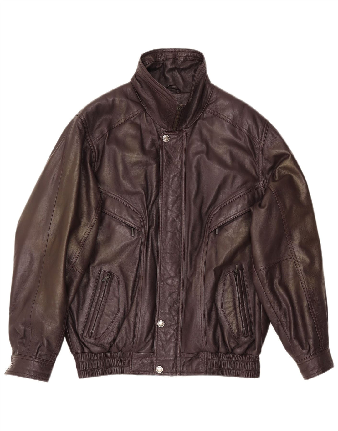 Vintage Herren Lederjacke IT 48 Mittelbraunes Leder