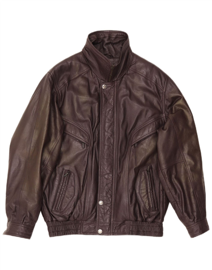 Vintage Herren Lederjacke IT 48 Mittelbraunes Leder