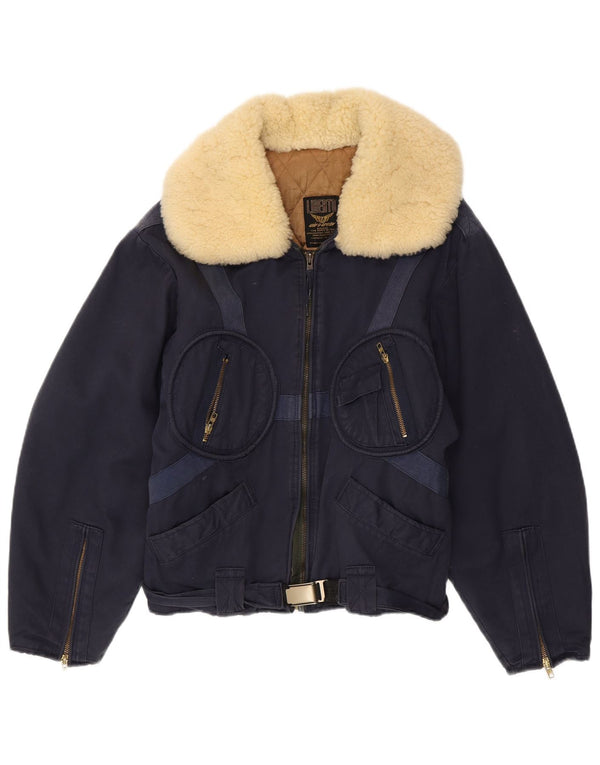 Liberto Damen Übergroße Flugfliegerjacke UK 14 Mittelmarineblau