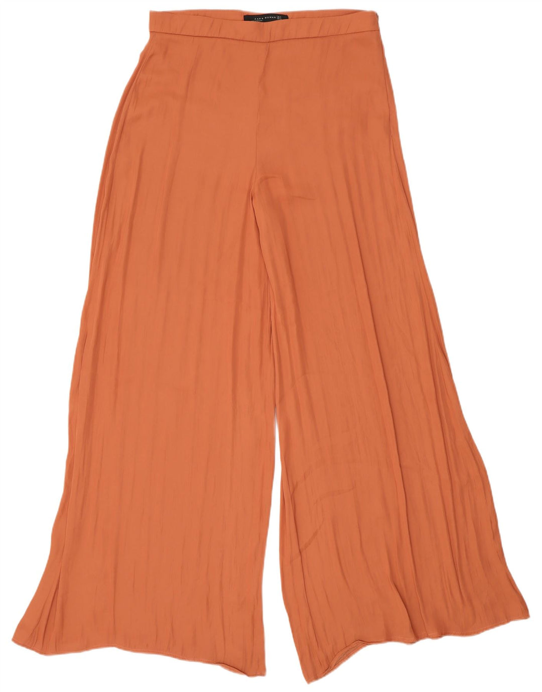Zara Damen-Freizeithose mit weitem Bein, Größe M, W28, L30, Orange