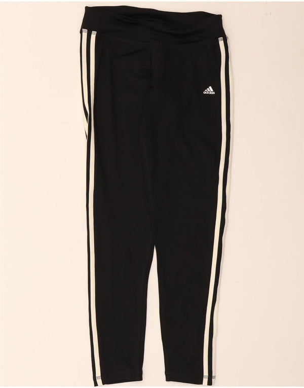 Adidas Damen Climalite Leggings UK 8/10 Small Schwarz Polyester