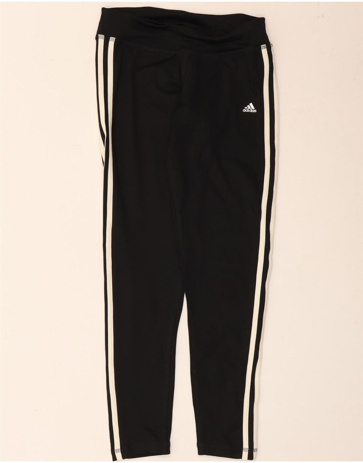 Adidas Damen Climalite Leggings UK 8/10 Small Schwarz Polyester