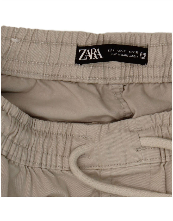 Zara Herren-Jogger-Cargohose, Größe S, W30, L26, Beige