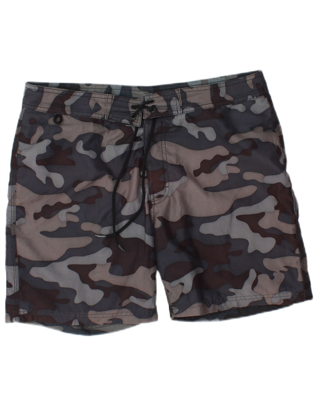 Sundek Herren-Badeshorts aus mittelgrauem Camouflage-Polyester