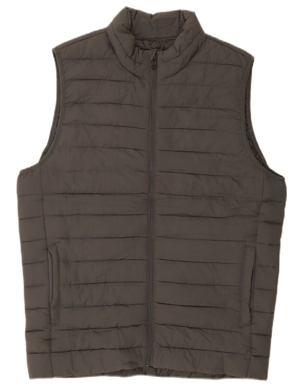 Jack & Jones Herren Wattierte Weste UK 36 Small Grau Polyester
