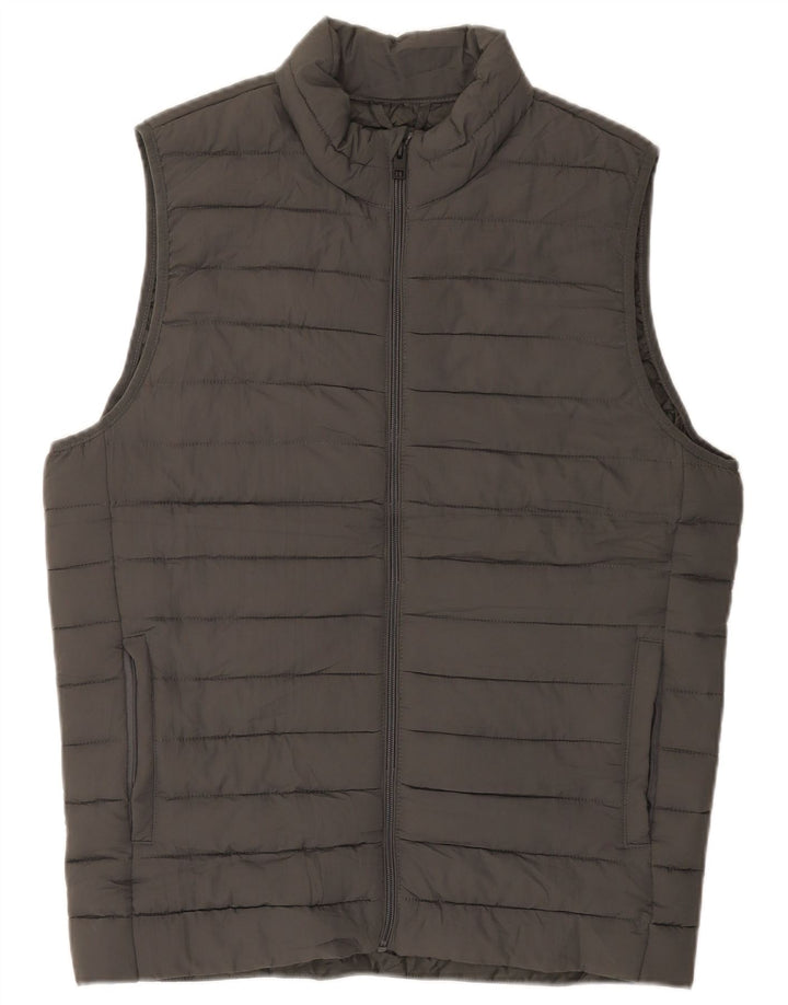 Jack & Jones Herren Wattierte Weste UK 36 Small Grau Polyester