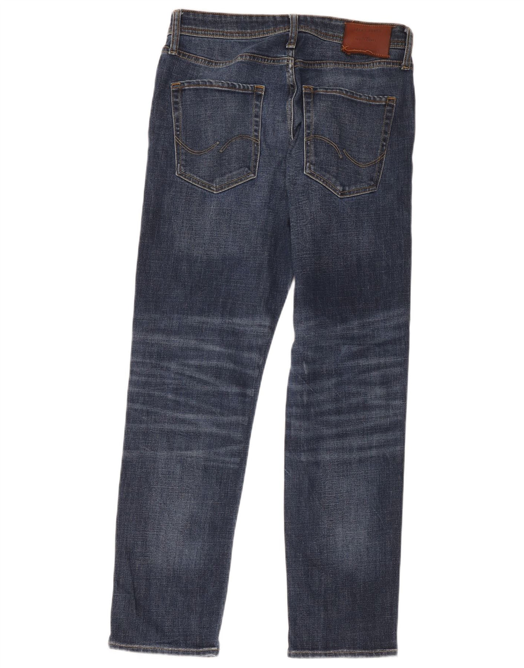 Jack & Jones Herren Straight Jeans W30 L32 Blaue Baumwolle