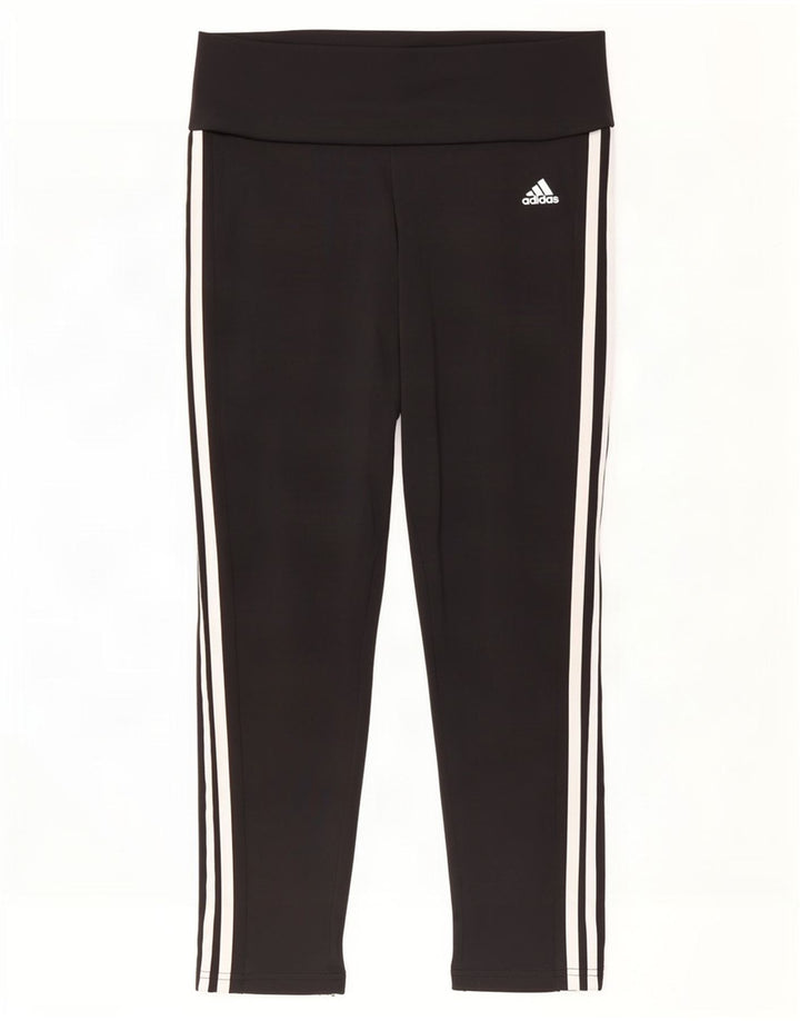 Adidas Damen Aeroready Leggings UK 16/18 Large Schwarz Polyester