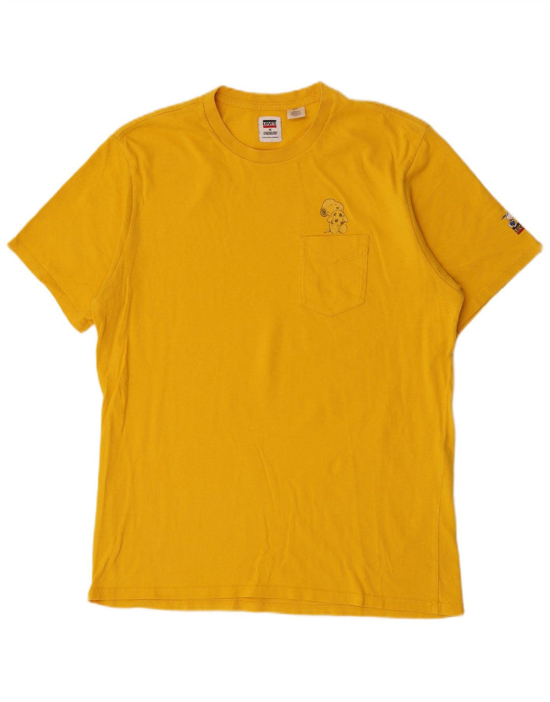 Levi's Herren Peanuts T-Shirt Top Mittelgelb