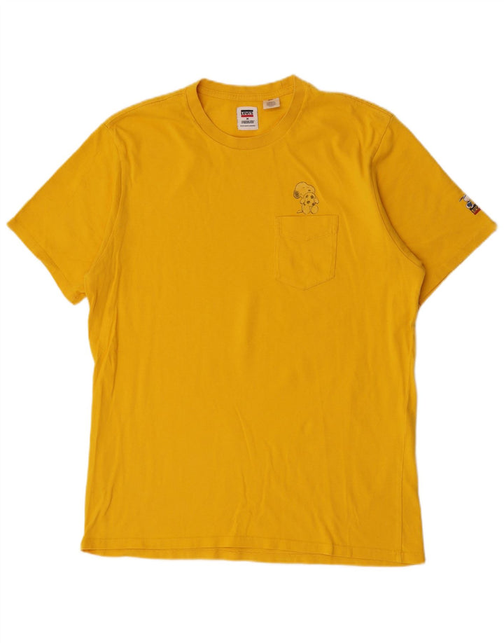Levi's Herren Peanuts T-Shirt Top Mittelgelb