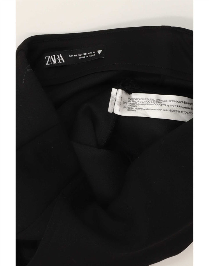 Zara Damen Minirock XS W24 Schwarz Polyester