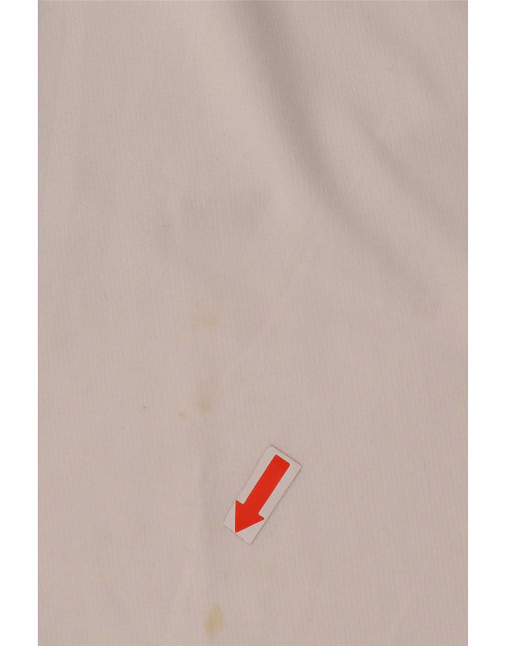 Ellesse Herren-Top, langärmelig, klein, weiß, Farbblock, Polyester