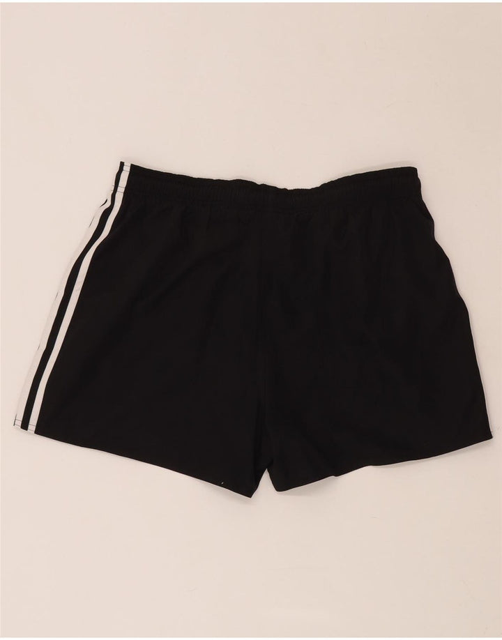 ADIDAS Damen Sportshorts UK 14 Large Schwarz Polyester