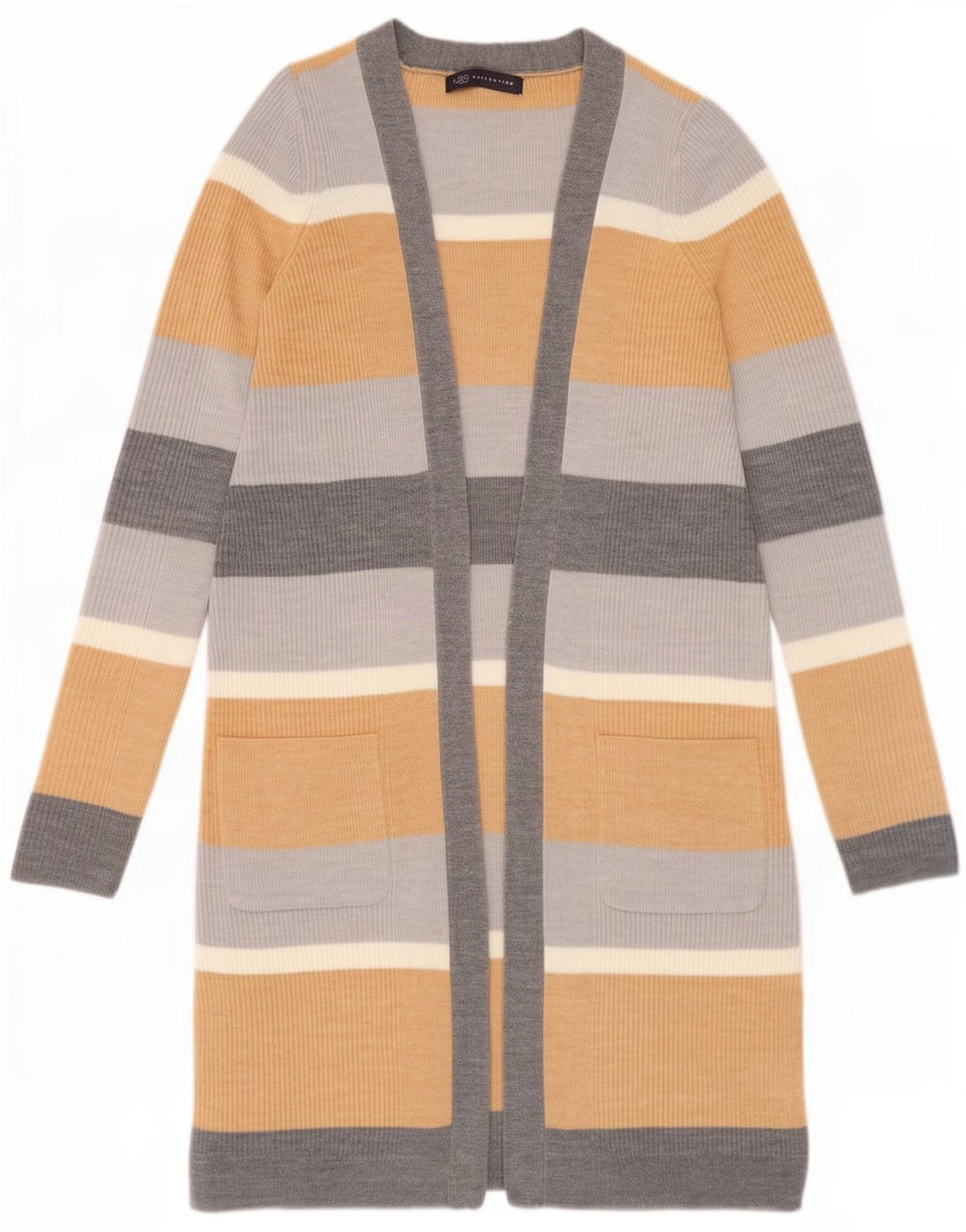 Marks & Spencer Womens Longline Cardigan Sweater UK 10 Small Mehrfarbig