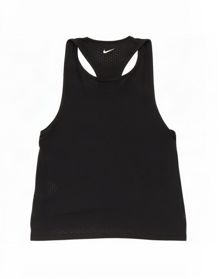 Nike Damen Dri Fit Weste Top UK 10 Small Schwarz Polyester