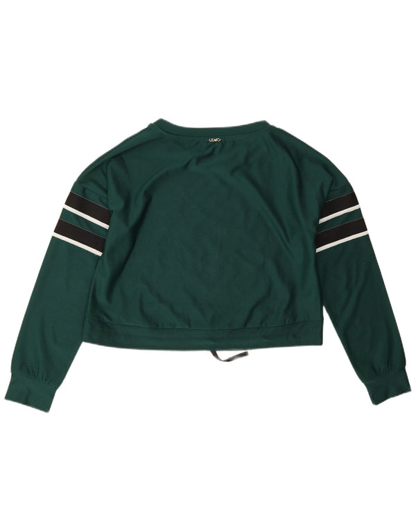 Liu Jo Damen Übergroßer Grafik-Sweatshirt-Pullover UK 10 Small Grün