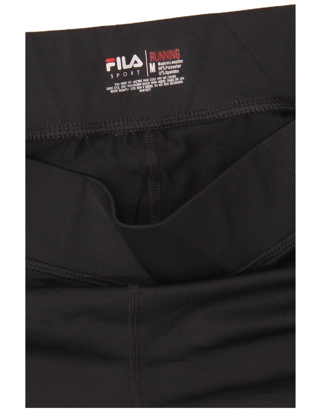Fila Damen Leggings UK 14 Medium Schwarz Polyester