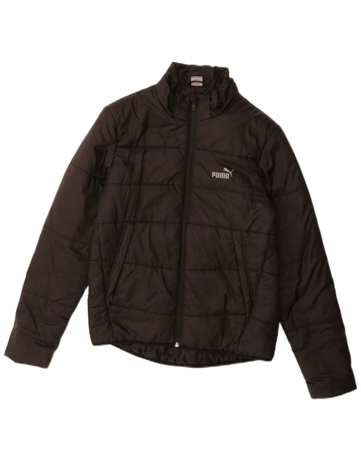 Puma Jungen gepolsterte Jacke 15–16 Jahre, schwarzes Polyester