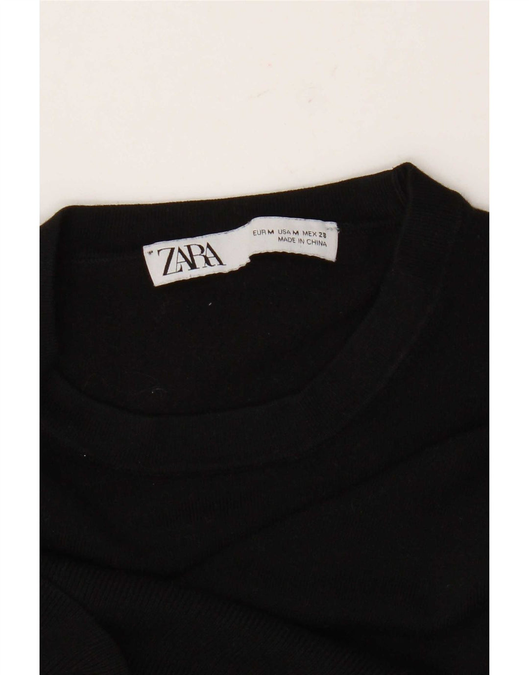 Zara Damen-Pullover mit Rundhalsausschnitt, Gr. 12, mittelschwarz