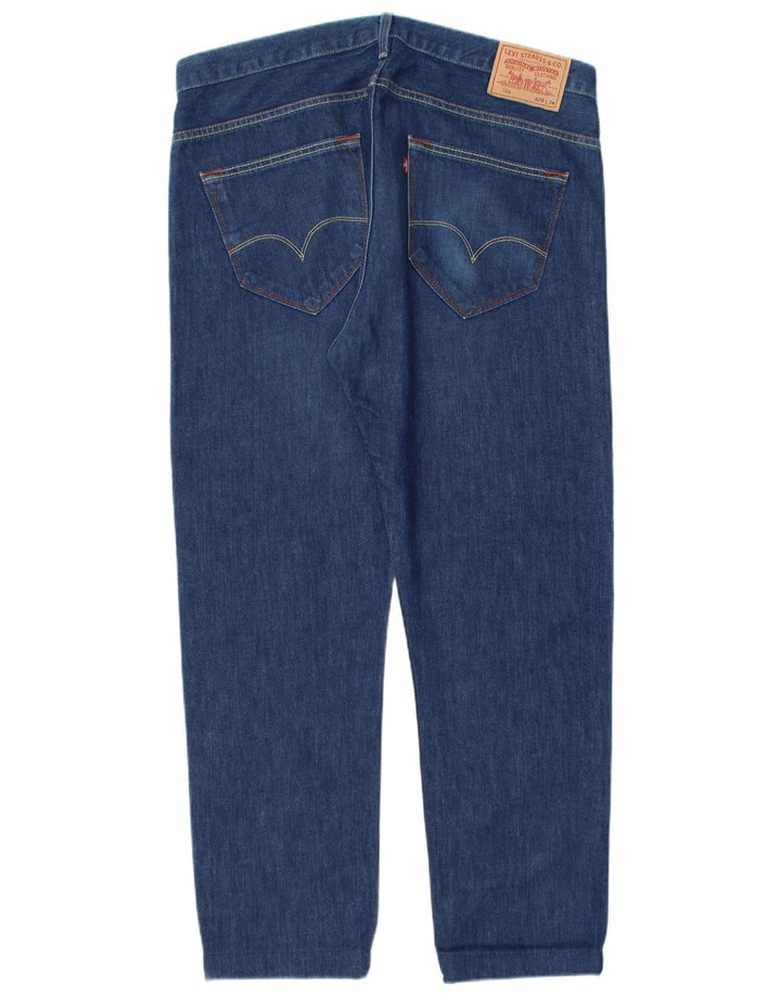 Levi's Herren 504 Straight Jeans W36 L29 Blaue Baumwolle