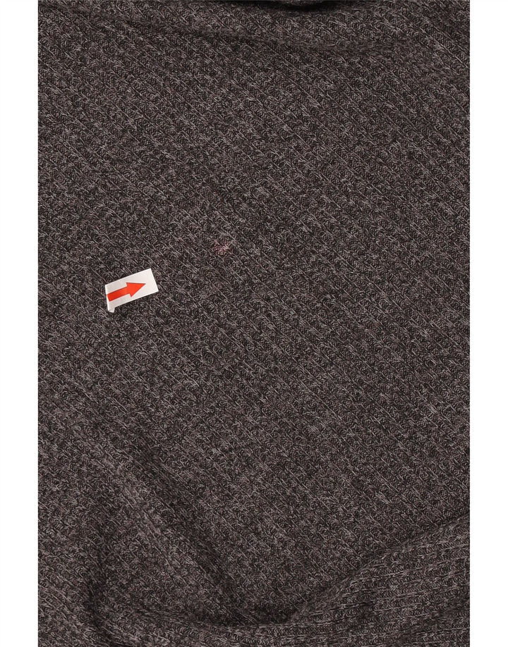 Marks & Spencer Damen Langarm-Pulloverkleid UK 12 Mittelgrau meliert