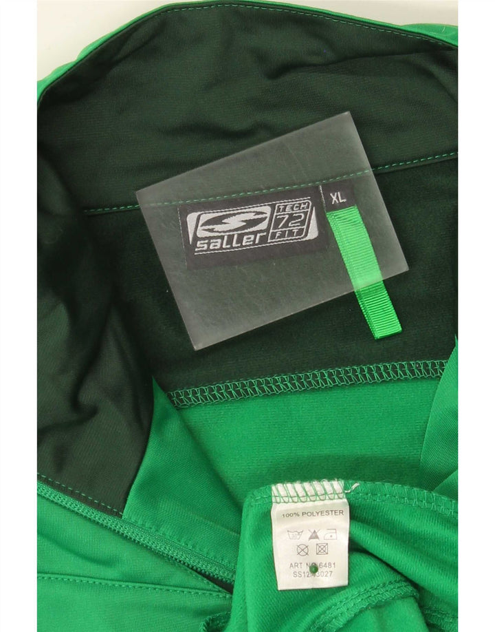 Saller Herren-Trainingsanzugoberteil mit Grafik, XL, grünes Farbblock-Polyester