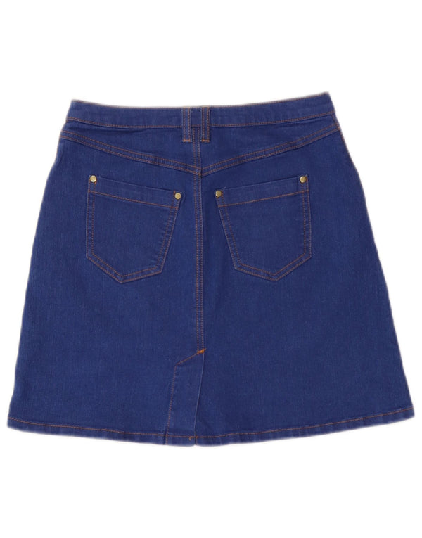 Topshop Damen Mini-Jeansrock UK 8 Small W26 Blau Polyester