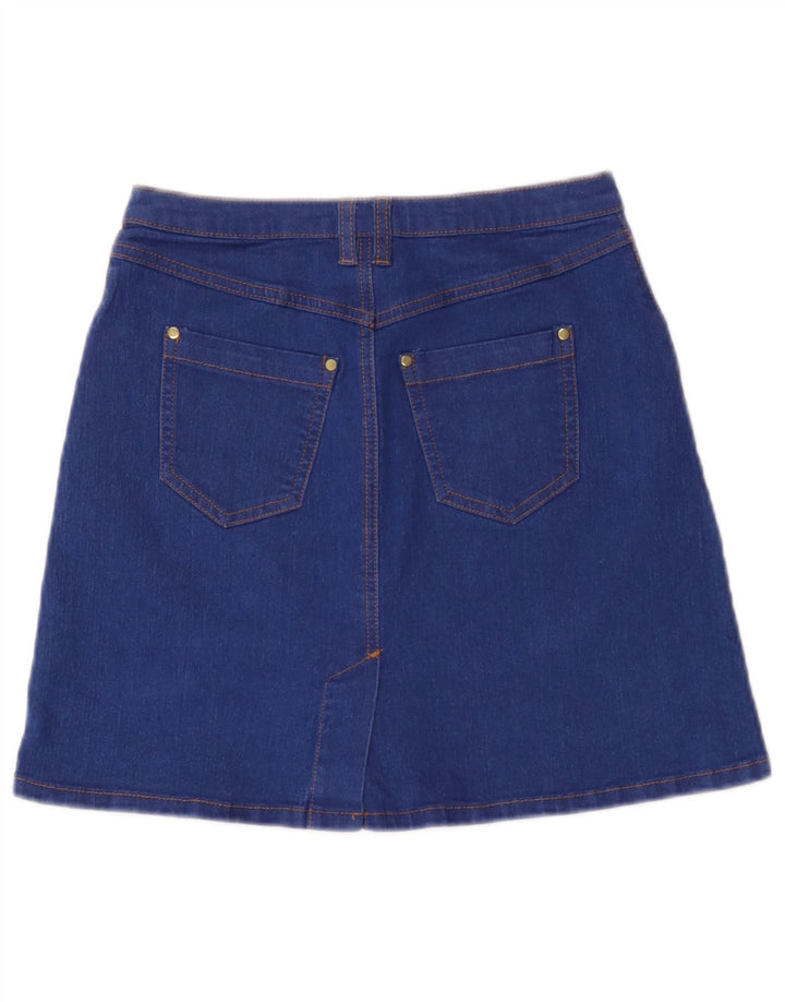 Topshop Damen Mini-Jeansrock UK 8 Small W26 Blau Polyester