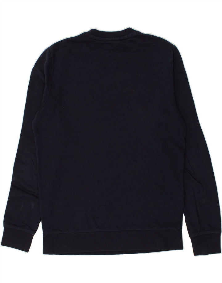 JACK & JONES Mens Graphic Hoodie Jumper Medium Navy Blue Cotton | Vintage Jack & Jones | Thrift | Second-Hand Jack & Jones | Used Clothing | Messina Hembry 