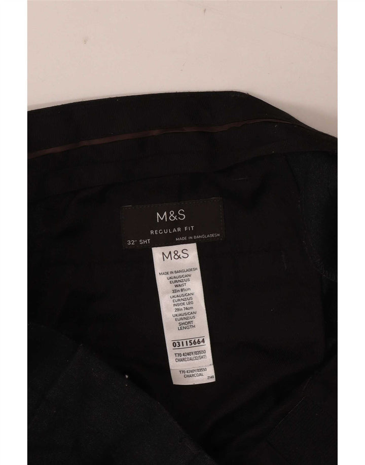 Gerade Herren-Chinohose von Marks & Spencer, W32, L29, Grau meliert