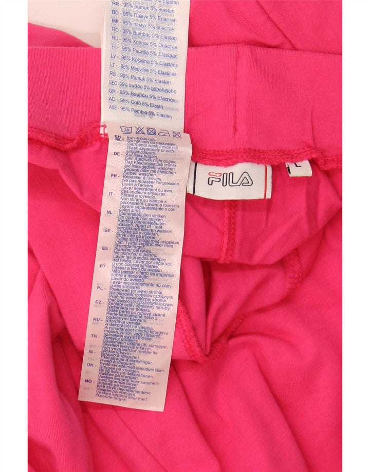 Fila Womens Graphic Leggings UK 14 Große rosa Baumwolle
