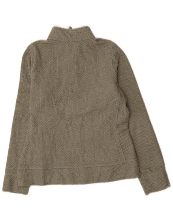 Marks & Spencer Damen-Sweatshirt mit Reißverschluss am Hals, Gr. 12, mittleres Khaki