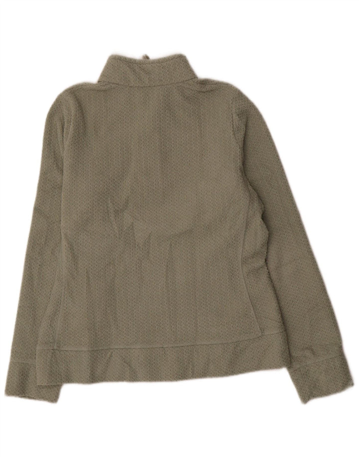 Marks & Spencer Damen-Sweatshirt mit Reißverschluss am Hals, Gr. 12, mittleres Khaki