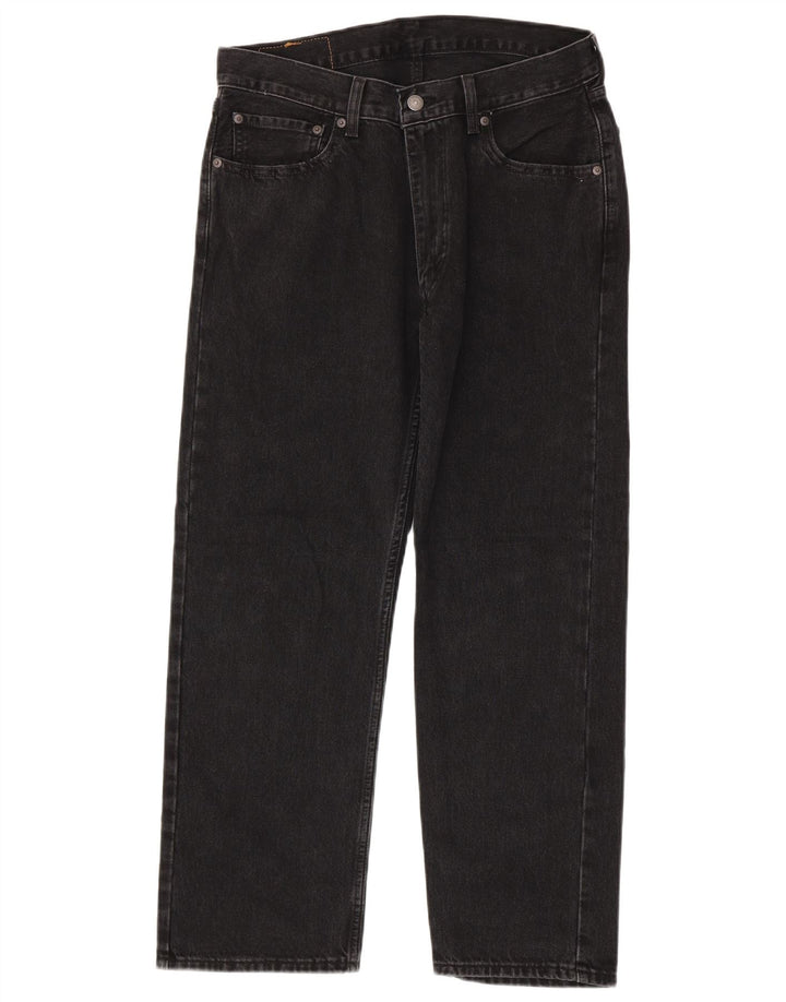 Levi's Herren 555 Straight Jeans W32 L30 Schwarze Baumwolle