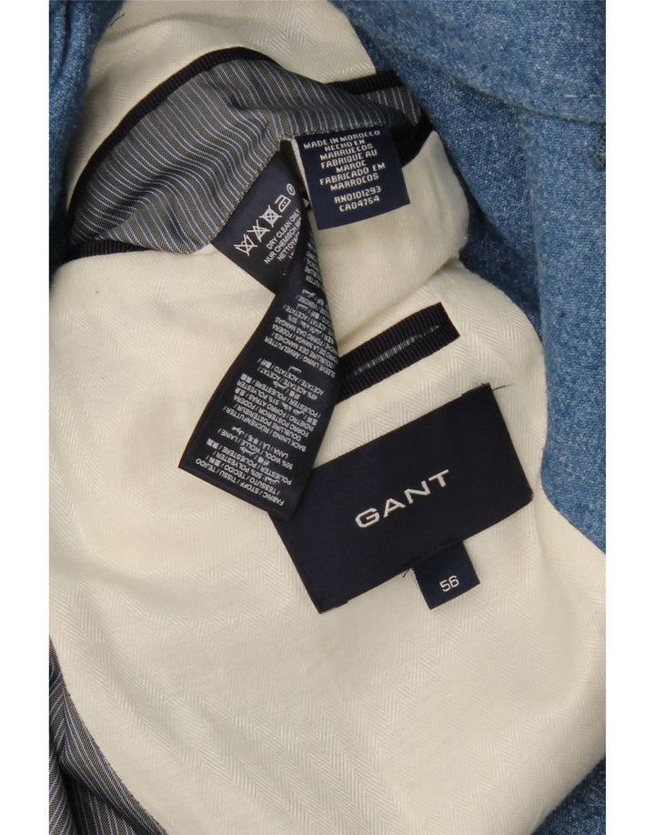 Gant Herren-Blazer mit 3 Knöpfen, IT 56, XL, Blau, Polyester