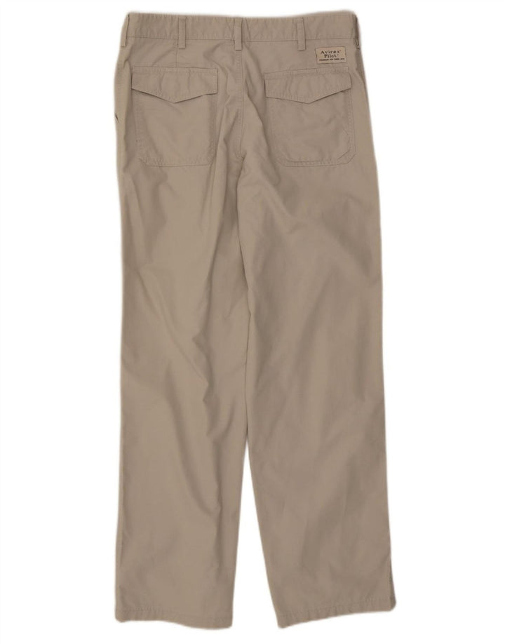 Gerade Chino-Hose für Herren von Avirex, W32, L31, Beige, Baumwolle